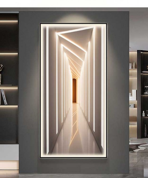 3D Crystall Painting Modern  With Warm Led Light